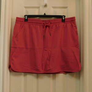 ST. JOHN'S BAY Womens Mid Rise Skort Vermillion Red Size XXL NEW
